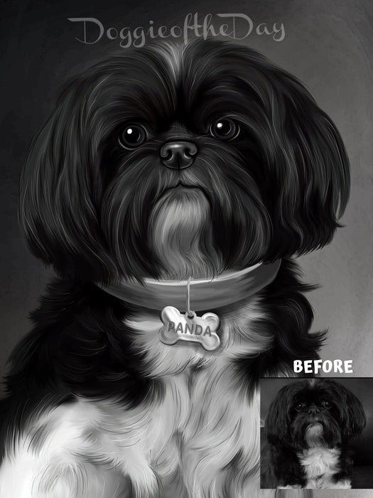 Custom Pet Portrait Caricature Digital Painting On Sale Today $20 OFF - Coupon Code : MYDOGPORTRAIT2023