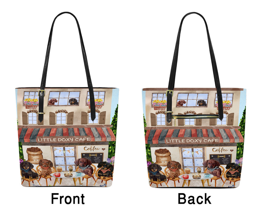 Little Doxy Cafe Dachshund Dogs Euramerican Tote Bag