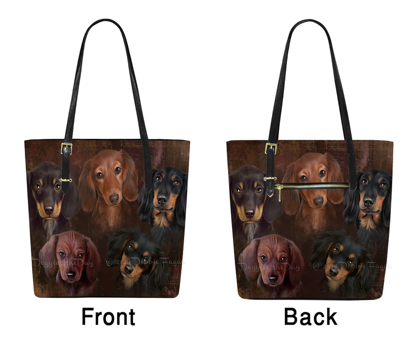 Rustic Dachshund Dogs Euramerican Tote Bag