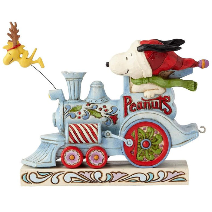 Enesco Jim Shore Peanuts Holiday Train Eight Car Gift Figurine Set, 4.75 Inch, Multicolor