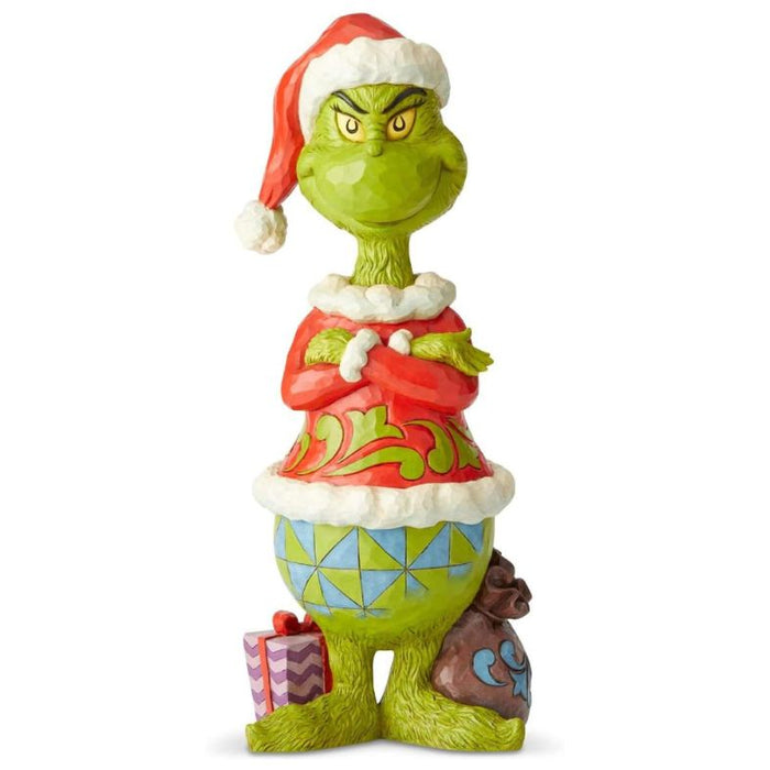 Enesco Dr. Seuss The Grinch by Jim Shore Arms Folded Figurine, 20 Inch, Multicolor