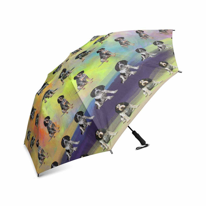 Bluetick Coonhound Dogs  Semi-Automatic Foldable Umbrella