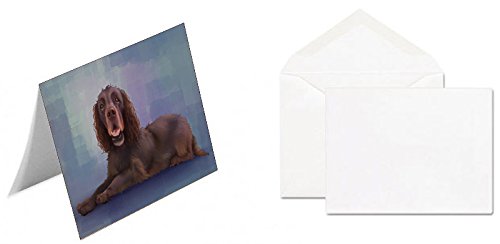 Sussex Spaniel Dog Handmade Artwork Assorted Pets Greeting Cards and Note Cards with Envelopes for All Occasions and Holiday Seasons