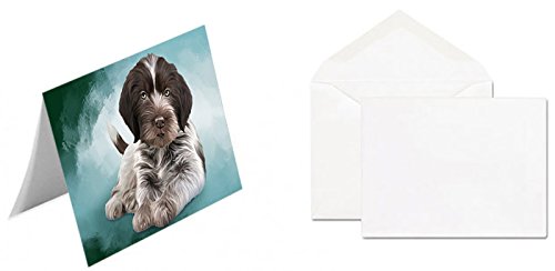 Wirehaired Pointing Griffon Dog Handmade Artwork Assorted Pets Greeting Cards and Note Cards with Envelopes for All Occasions and Holiday Seasons