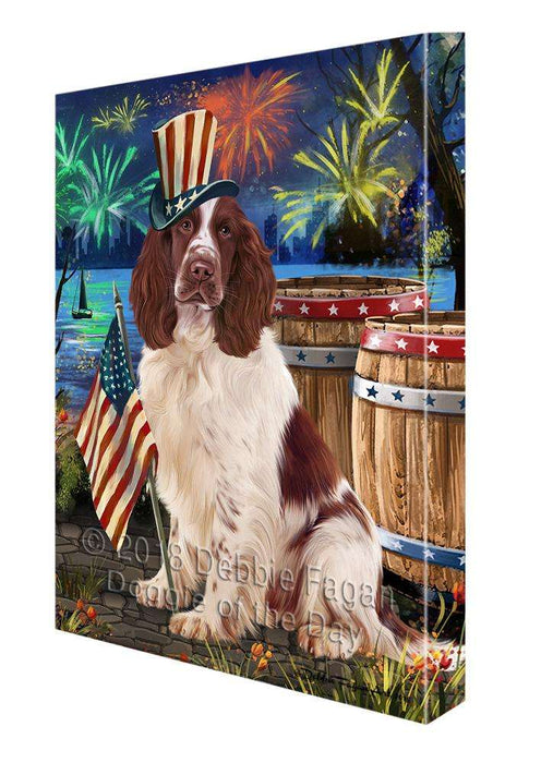 4th of July Independence Day Firework Springer Spaniel Dog Canvas Print Wall Art Décor CVS104624