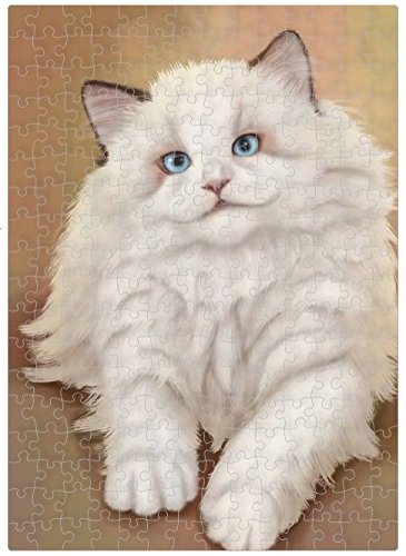 White Ragdoll Cat Puzzle with Photo Tin