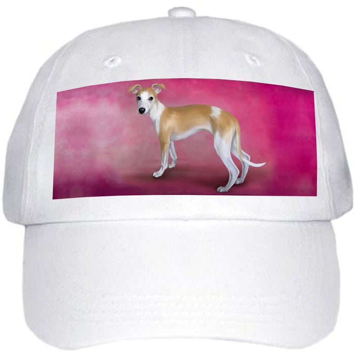 Whippet Dog Ball Hat Cap Off White
