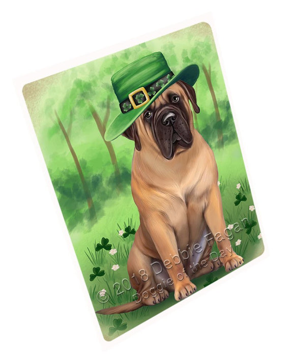 St. Patricks Day Irish Portrait Bullmastiff Dog Tempered Cutting Board C50133