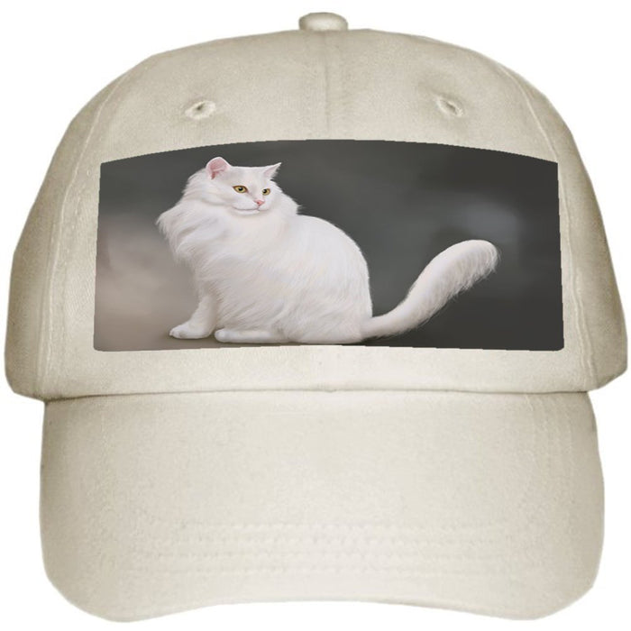 White Persian Cat Ball Hat Cap Off White