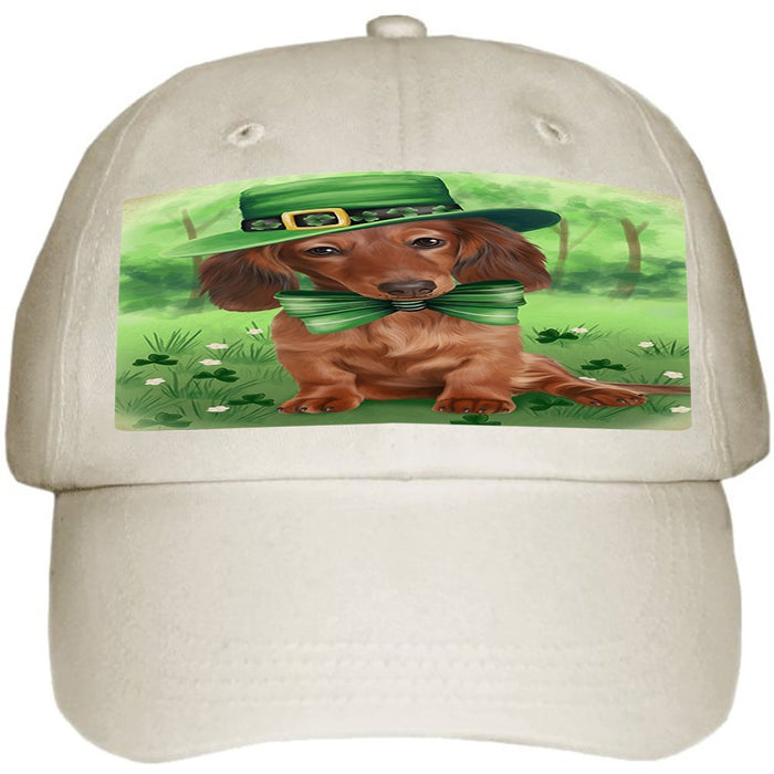 St. Patricks Day Irish Portrait Dachshund Dog Ball Hat Cap HAT49407