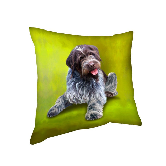 Wirehaired Pointing Griffon Dog Throw Pillow