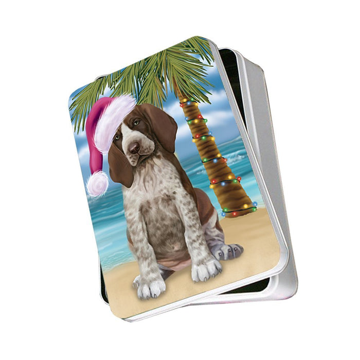 Summertime Bracco Italiano Puppy on Beach Christmas Photo Storage Tin PTIN0592