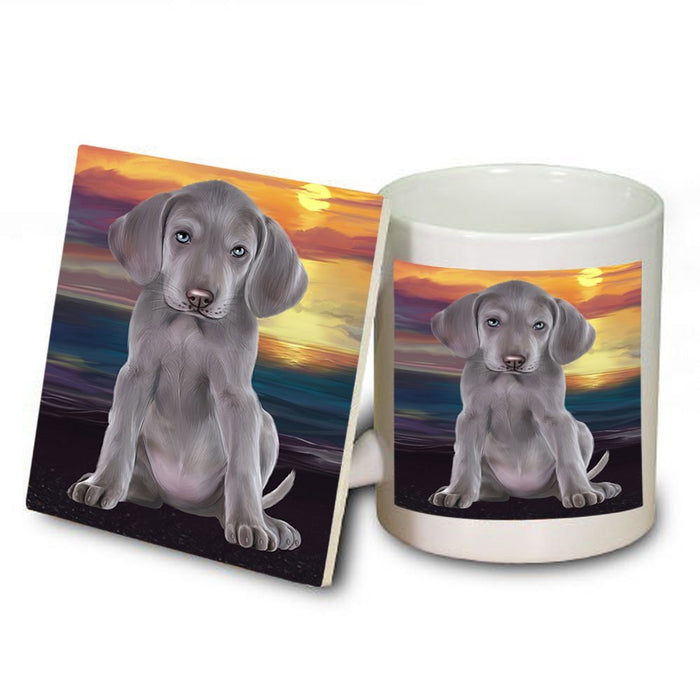 Weimaraner Dog Mug and Coaster Set MUC48528