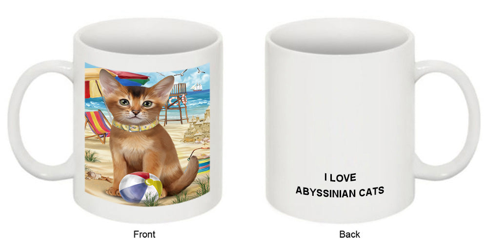 Pet Friendly Beach Abyssinian Cat Coffee Mug MUG49556