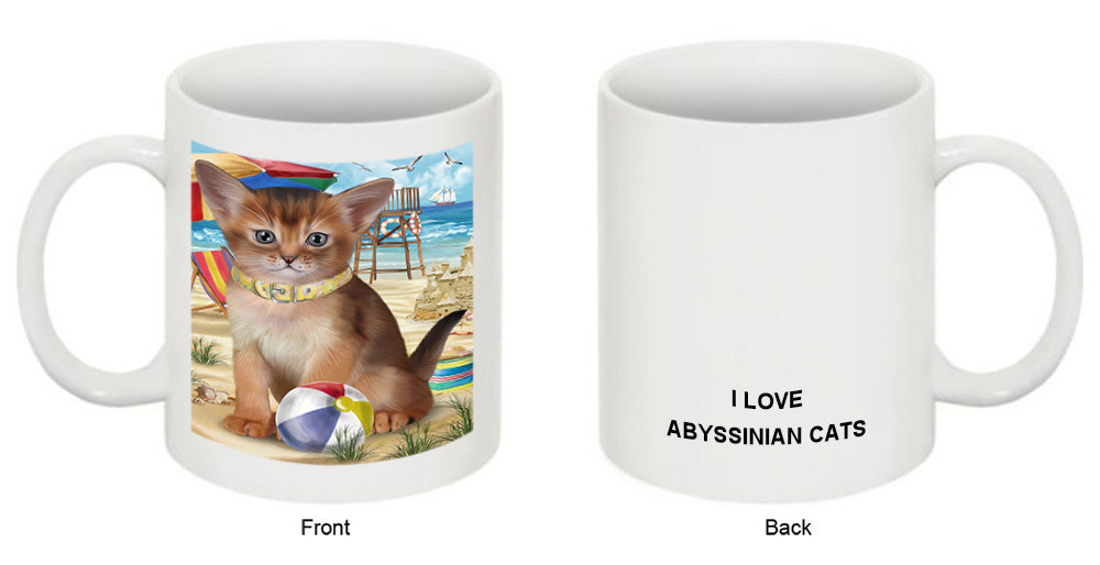 Pet Friendly Beach Abyssinian Cat Coffee Mug MUG49557