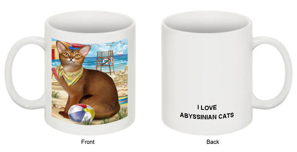 Pet Friendly Beach Abyssinian Cat Coffee Mug MUG49558
