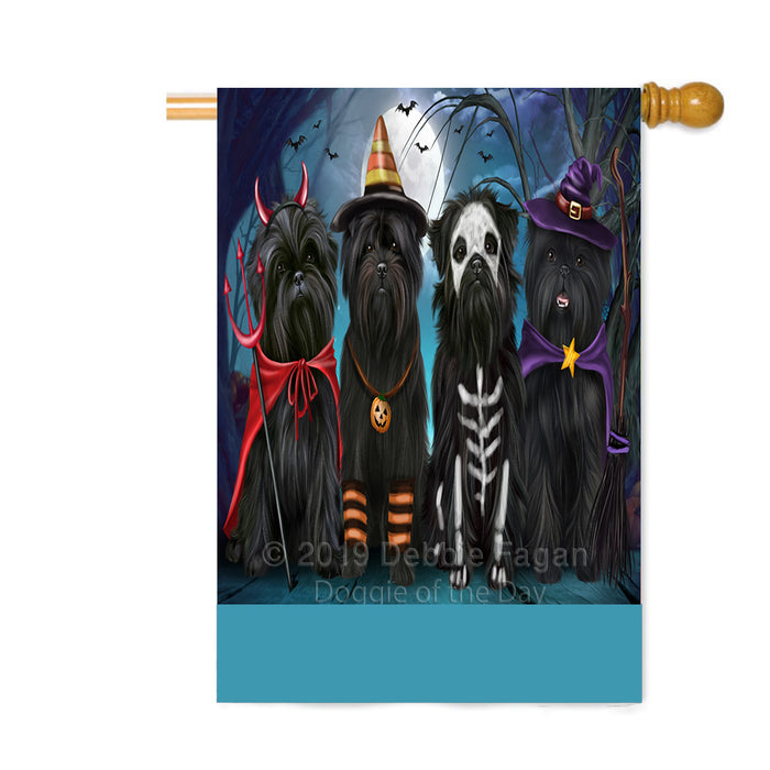Personalized Happy Halloween Trick or Treat Affenpinscher Dogs Custom House Flag FLG64025