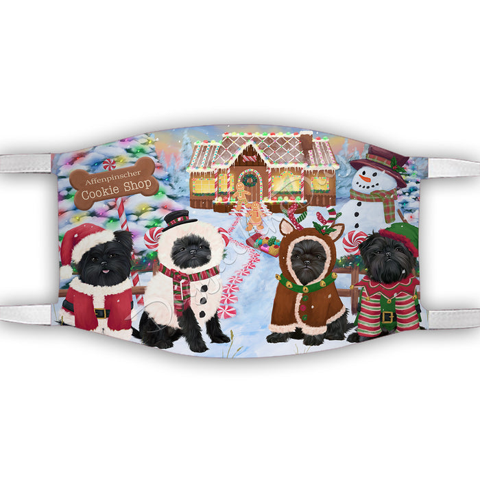 Holiday Gingerbread Cookie Affenpinscher Dogs Shop Face Mask FM48851