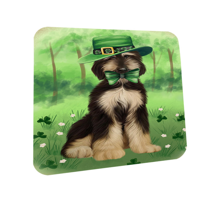 St. Patricks Day Irish Portrait Afghan Hound Dog Coasters Set of 4 CST56921