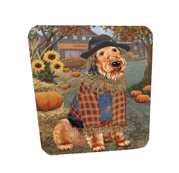 Halloween 'Round Town Airedale Dogs Coasters Set of 4 CSTA57823
