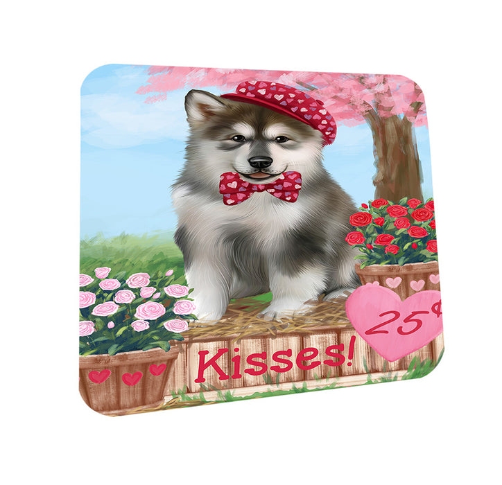 Rosie 25 Cent Kisses Alaskan Malamute Dog Coasters Set of 4 CST56372