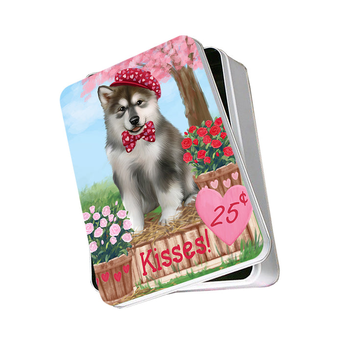 Rosie 25 Cent Kisses Alaskan Malamute Dog Photo Storage Tin PITN56357