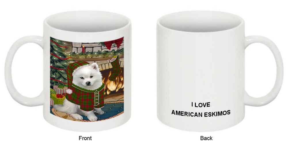 The Stocking was Hung American Eskimo Dog Coffee Mug MUG50559