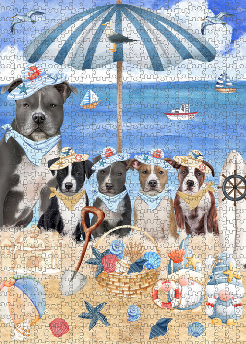 American Staffordshire Terrier Jigsaw Puzzle: Explore a Variety of Designs, Interlocking Puzzles Games for Adult, Custom, Personalized, Gift for Dog and Pet Lovers