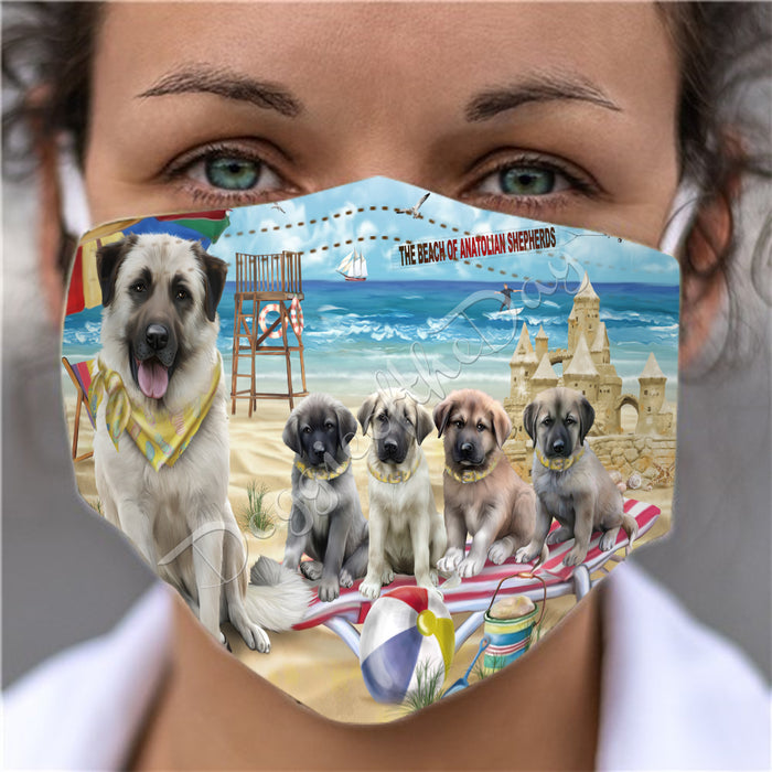 Pet Friendly Beach Anatolian Shepherd Dogs Face Mask FM49065