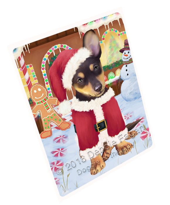 Christmas Gingerbread House Candyfest Australian Kelpie Dog Large Refrigerator / Dishwasher Magnet RMAG99180