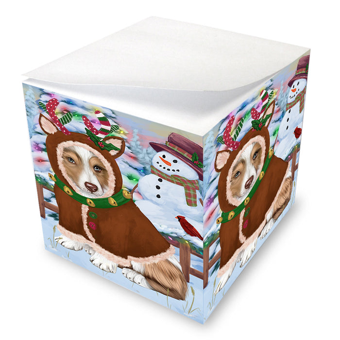 Christmas Gingerbread House Candyfest Australian Shepherd Dog Note Cube NOC54227