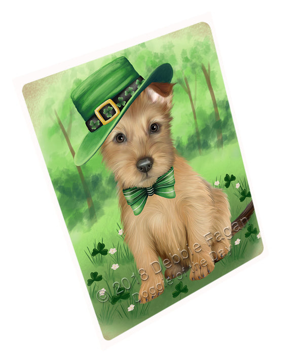 St. Patricks Day Irish Portrait Australian Terrier Dog Refrigerator / Dishwasher Magnet RMAG104262