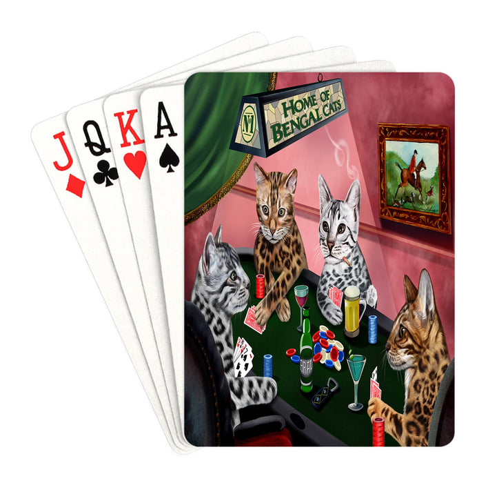 Home of Bengal Cats Playing Poker Playing Card Decks