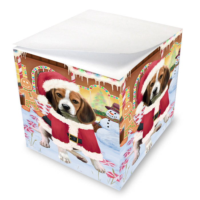 Christmas Gingerbread House Candyfest Beagle Dog Note Cube NOC54237