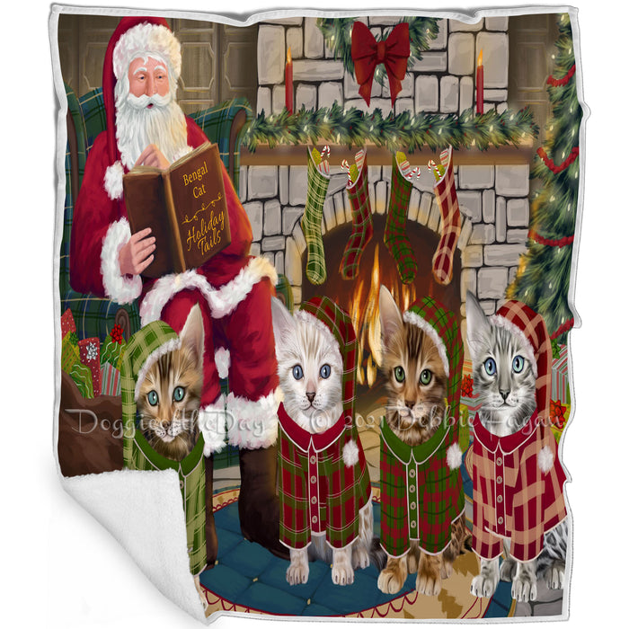 Christmas Cozy Holiday Tails Bengal Cats Blanket BLNKT115302