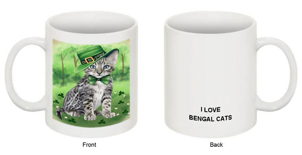 St. Patricks Day Irish Portrait Bengal Cat Coffee Mug MUG52379