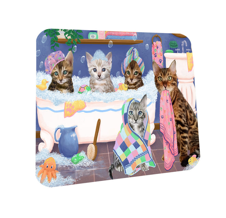 Rub A Dub Dogs In A Tub Bengal Cats Coasters Set of 4 CST56720