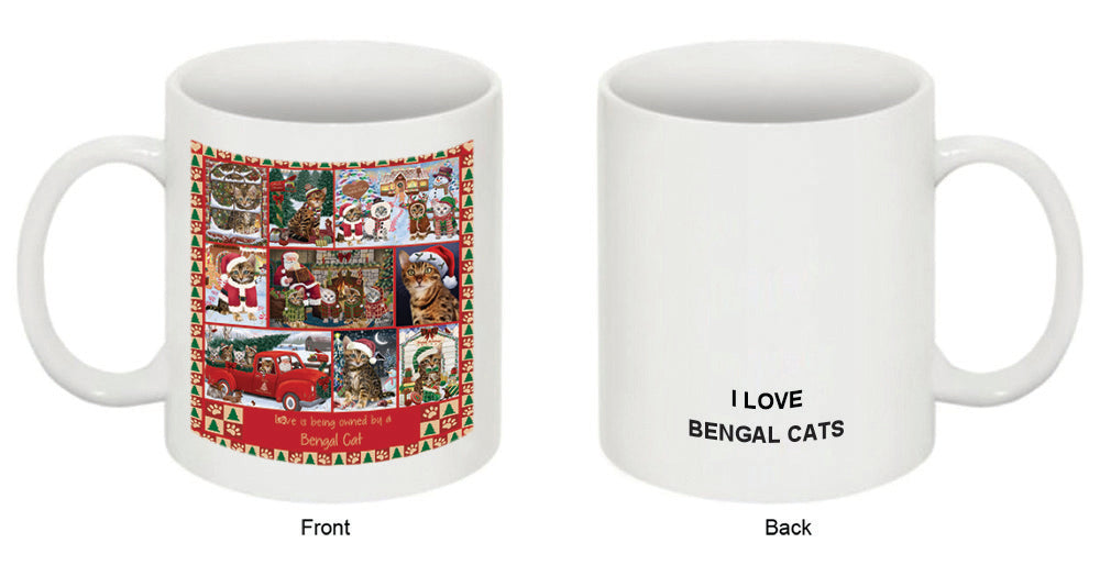 Love is Being Owned Christmas Bengal Cats Coffee Mug MUG52596