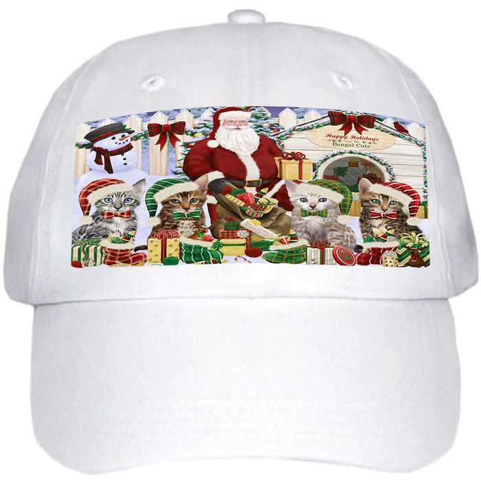 Christmas Dog House Bengal Cats Ball Hat Cap HAT61521