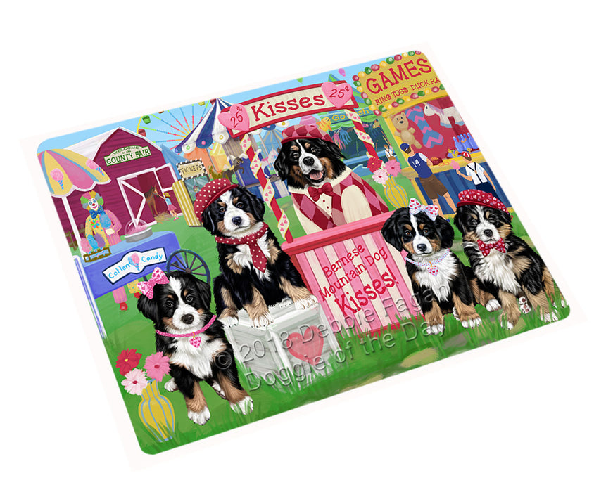 Carnival Kissing Booth Bernese Mountain Dogs Large Refrigerator / Dishwasher Magnet RMAG96972