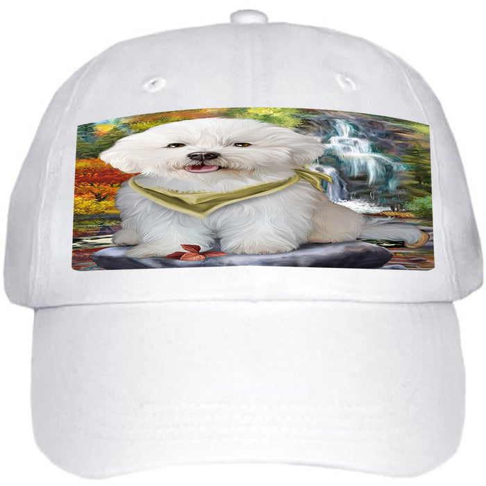 Scenic Waterfall Bichon Frise Dog Ball Hat Cap HAT52839