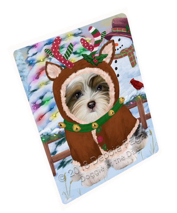 Christmas Gingerbread House Candyfest Biewer Terrier Dog Large Refrigerator / Dishwasher Magnet RMAG99402