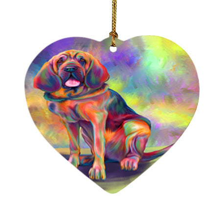 Paradise Wave Bloodhound Dog Heart Christmas Ornament HPORA58731