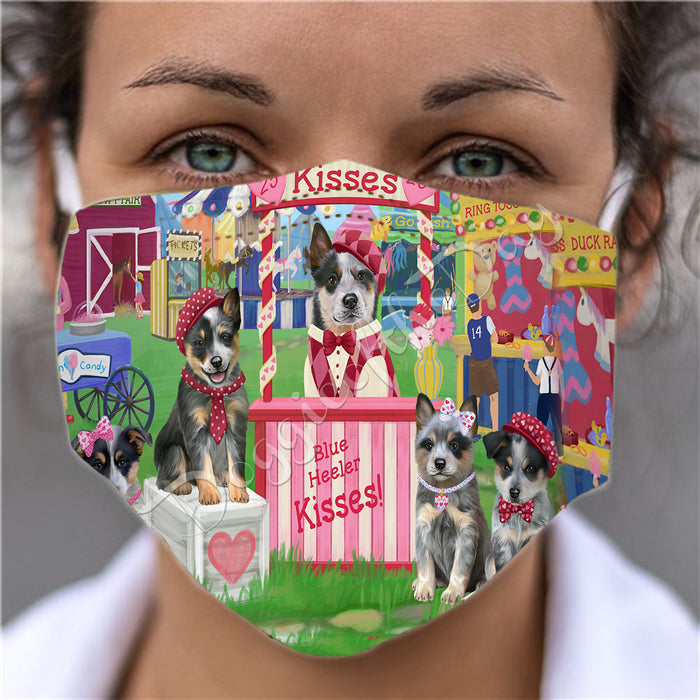 Carnival Kissing Booth Blue Heeler Dogs Face Mask FM48023