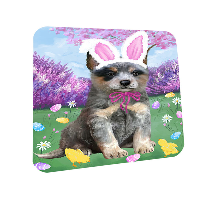 Easter Holiday Blue Heeler Dog Coasters Set of 4 CST56844
