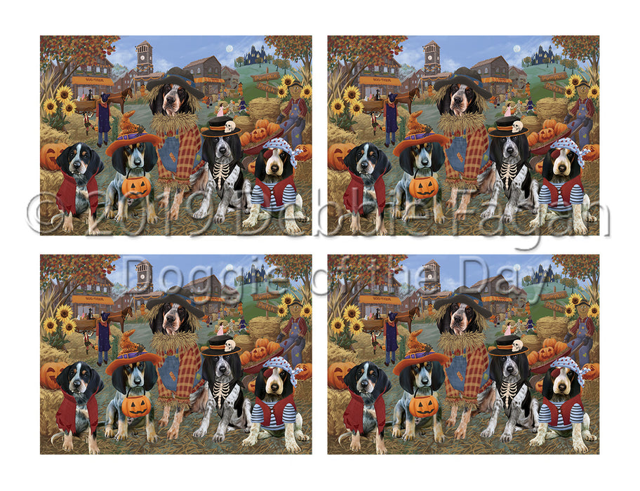 Halloween 'Round Town Bluetick Coonhound Dogs Placemat