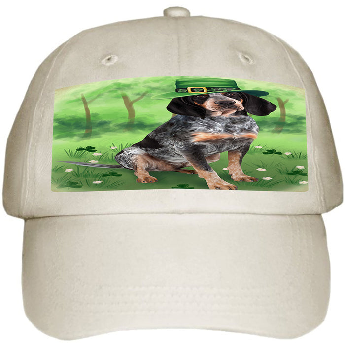 St. Patricks Day Irish Portrait Bluetick Coonhound Dog Ball Hat Cap HAT51714