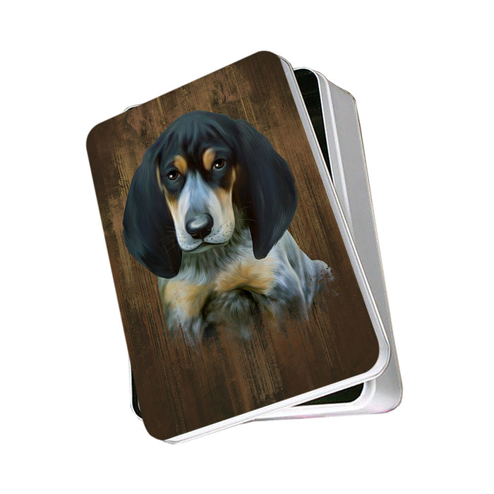 Rustic Bluetick Coonhound Dog Photo Storage Tin PITN50348