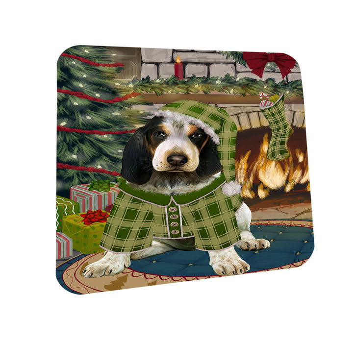 The Stocking was Hung Bluetick Coonhound Dog Coasters Set of 4 CST55189