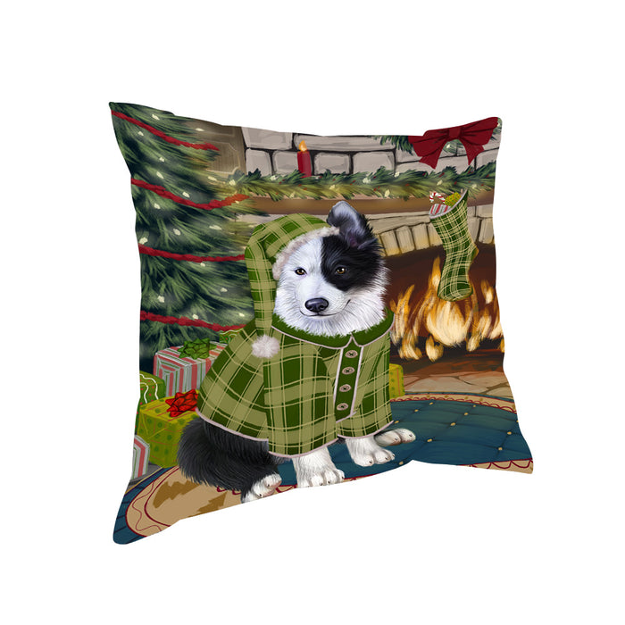 The Stocking was Hung Border Collie Dog Pillow PIL69868